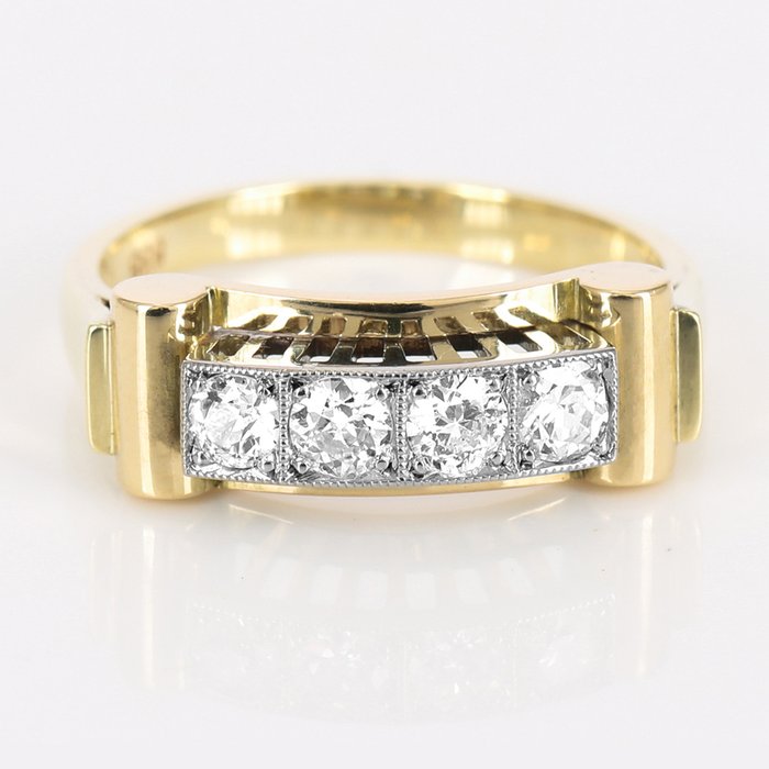 Ingen mindstepris - Designer jewellery - Ring - JK - 14 karat Gulguld, Hvidguld -  0.48ct. tw. Diamant (Natur)  - med husbevis