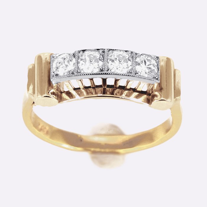 Ingen mindstepris - Designer jewellery - Ring - JK - 14 karat Gulguld, Hvidguld -  0.48ct. tw. Diamant (Natur)  - med husbevis