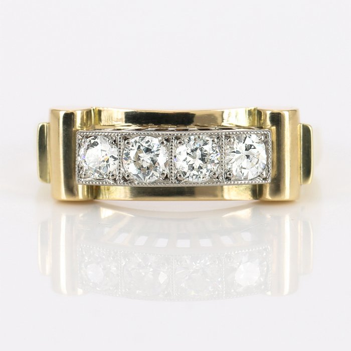 Ingen mindstepris - Designer jewellery - Ring - JK - 14 karat Gulguld, Hvidguld -  0.48ct. tw. Diamant (Natur)  - med husbevis