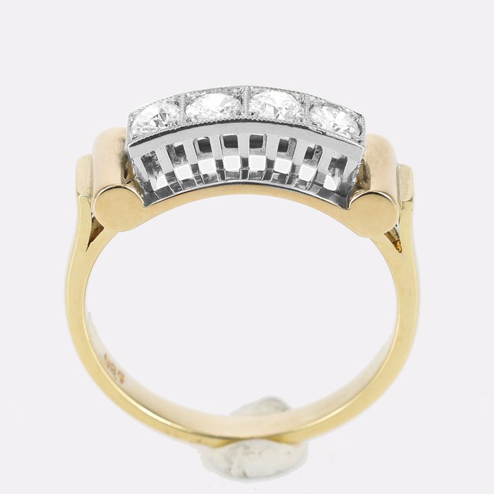 Ingen mindstepris - Designer jewellery - Ring - JK - 14 karat Gulguld, Hvidguld -  0.48ct. tw. Diamant (Natur)  - med husbevis