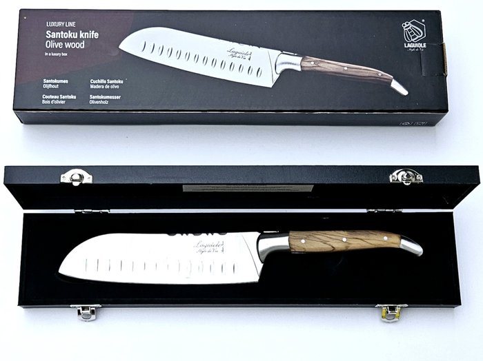 Laguiole - Santoku Knife - incl Certificate and luxury gift box - Acier Inox (Stainless Steel) - - Køkkenkniv - Rustfrit stål - Holland