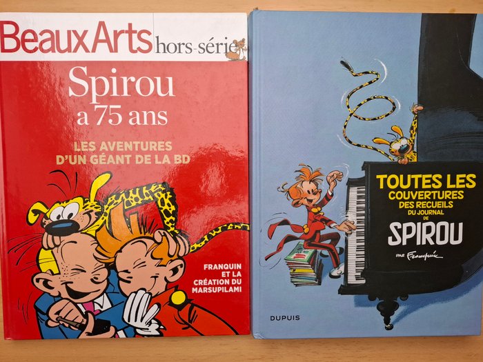 Franquin - Les Couvertures de Spirou + Spirou a 75 ans - 2x C - 2 Album - Første udgave - 2013/2017