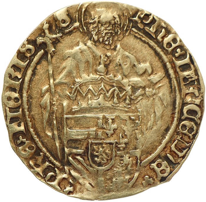 Habsburg Netherlands - County of Flanders Philip den Smukke. Philippus Goud Gulden mm. lis - Bruges Mint - 8th emission - n.d. (1499-1503)