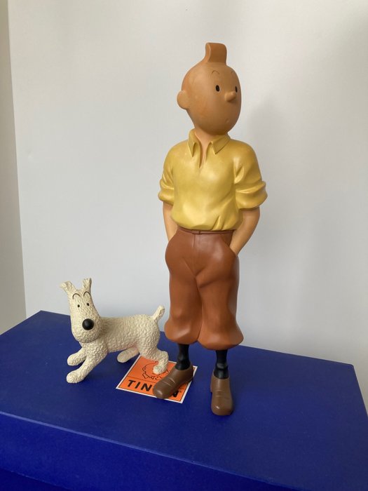 Statue, Statuette Moulinsart 45914 - Tintin et Milou debout - Collection générique - 30 cm - Harpiks - 2000