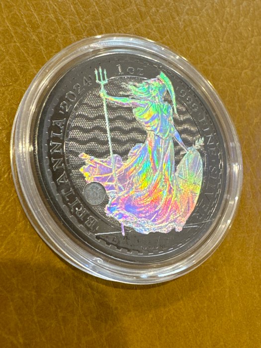 Storbritannien 2 Pounds 2024   Britannia - Hologramm 1 Oz (999)  (Ingen mindstepris)