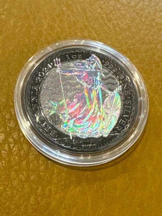 Storbritannien 2 Pounds 2024   Britannia - Hologramm 1 Oz (999)  (Ingen mindstepris)