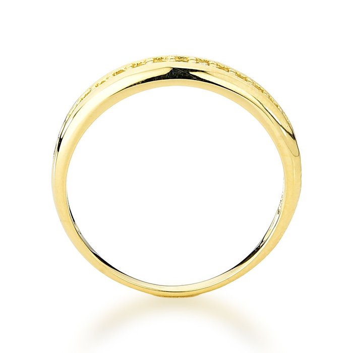 Ingen mindstepris - Ring - 14 karat Gulguld -  0.21ct. tw. Diamant (Natur)