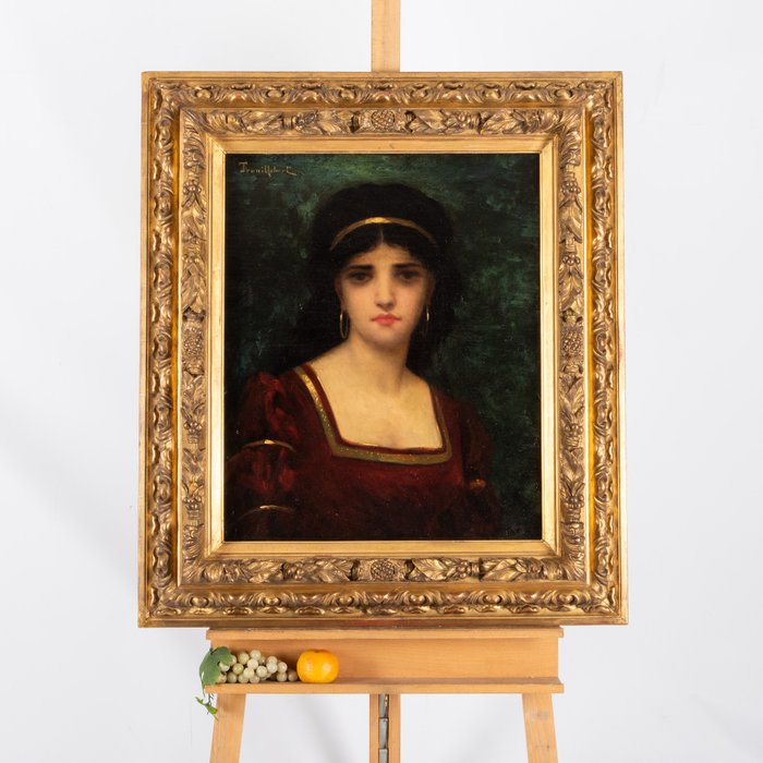 Paul Désiré Trouillebert (1829-1900) - Portrait d'une jeune femme