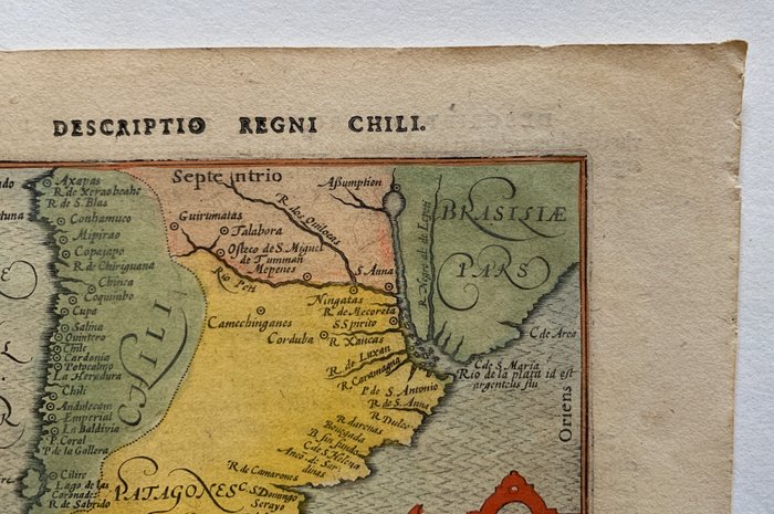 Chile - Argentina; P. Bertius - Chili et Patagonum regio - 1601-1620