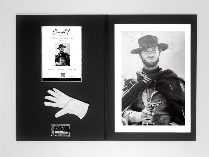 Clint Eastwood Iconics- Collection n°1 - Serie 1 - On Luxury Black Portfolio COA numbered - 60X42 CM - "Cine Arte" COLLECTOR