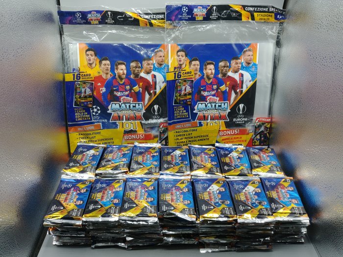 2019/20 Topps Match Attax 101 - 200 sealed packs + 2 starter packs - 1 Mixed collection - Næsten så god som ny (NM)