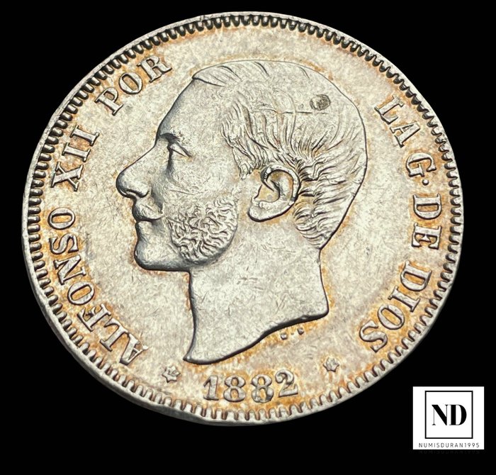 Spanien. Alfonso XII (1874-1885). 2 Pesetas 1882 - Madrid