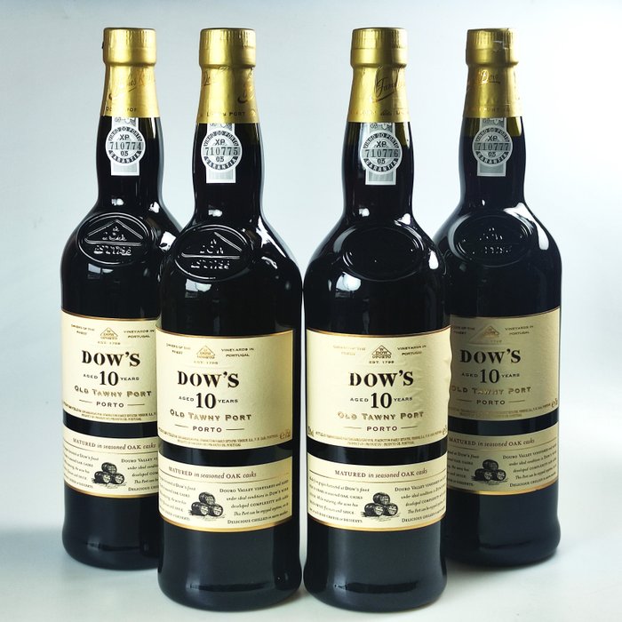 4 Bottles Dow´s 10 Years Old Tawny Port -  Douro  - 4 Flaske (0,75L)