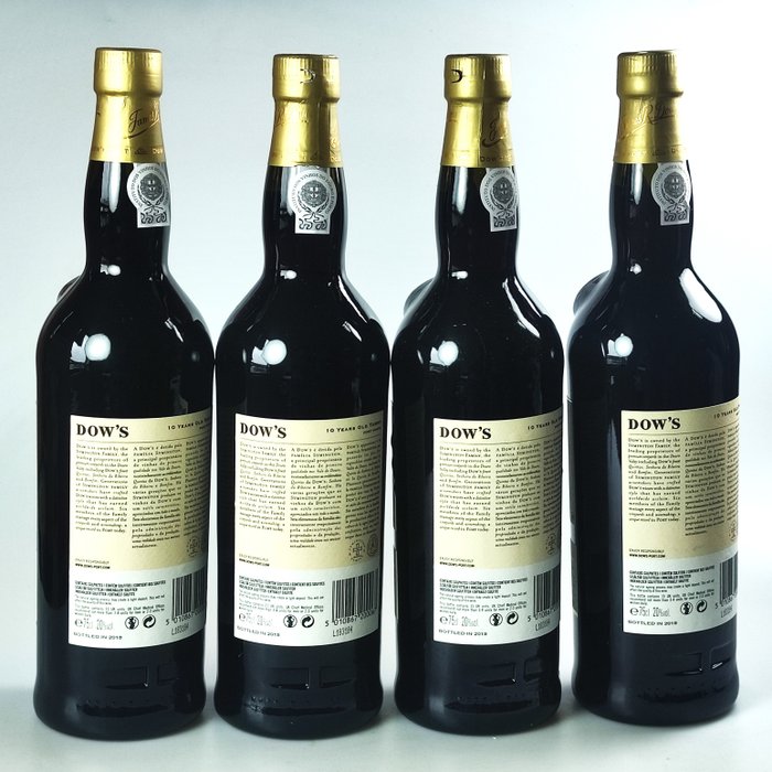 4 Bottles Dow´s 10 Years Old Tawny Port -  Douro  - 4 Flaske (0,75L)