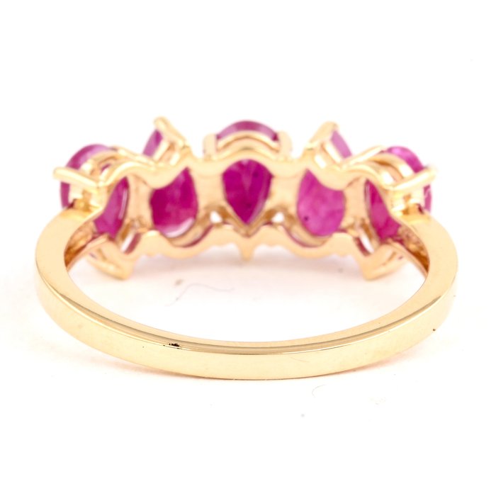 Ingen mindstepris - Ring - 14 karat Gulguld -  2.70ct. tw. Rubin