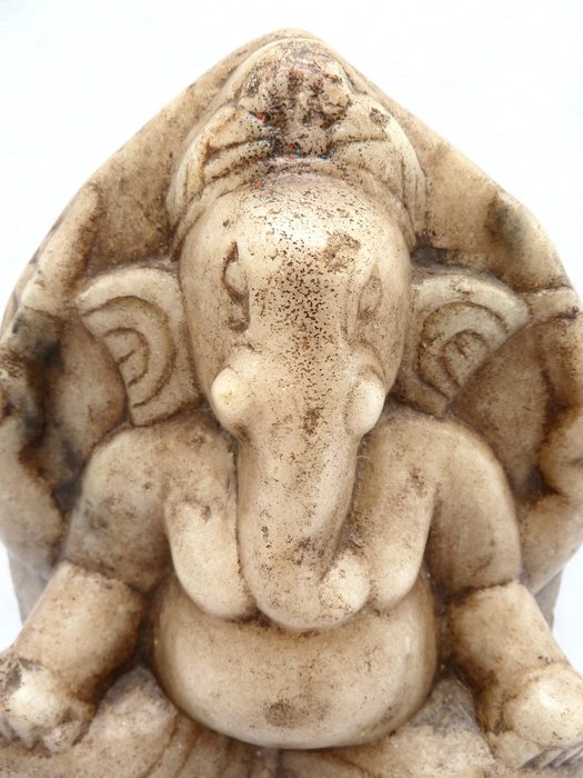 Statue (1) - Marmor - Ganesha - Indien - Første halvdel af det 20. århundrede