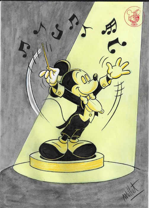 Millet - 1 Watercolour - Mickey Mouse - Vintage Style