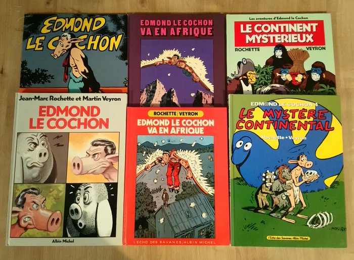 Edmond le Cochon T1 à T4 - 5x C + B - EO/Ré - 6 Album - 1980/1993