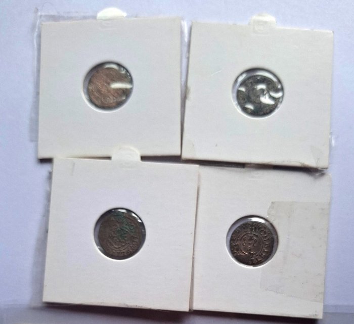 Sverige. A Lot of 4x Silver Solidi 1645-1680  (Ingen mindstepris)