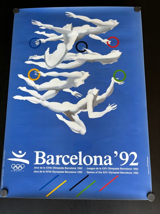 Pla Narbona - Affiche originale Jeux olympiques Barcelone 1992 - 1990‹erne