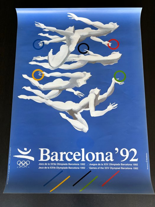 Pla Narbona - Affiche originale Jeux olympiques Barcelone 1992 - 1990‹erne