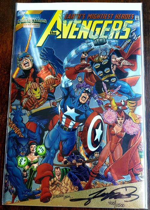 Marvel Collectible Classics: Avengers #1 "George Perez ULTRA RARE Cover" - Signed by legendary artist George Perez - 1 Signed comic/1998