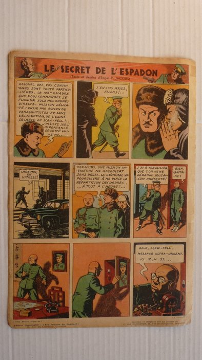 Tintin (magazine) n°2 (Jacobs) + n°3 + n°5 (Hergé) + n°6 (Jacobs) + n°7 + n°9 (Hergé) - 6 magasiner - Første udgave - 1946