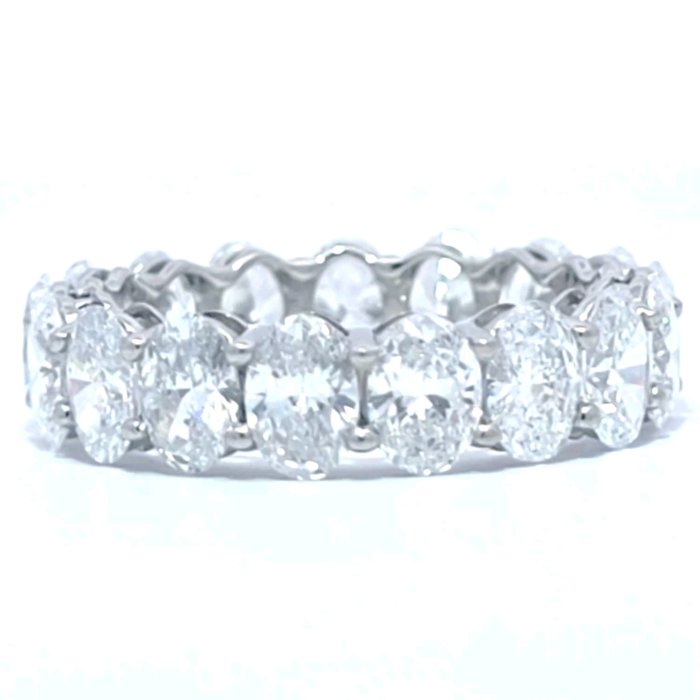 Ring Platin -  554ct tw Diamant (Laboratoriedyrket) - Bryllups band