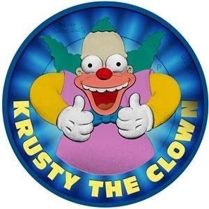 Tuvalu. 1 Dollar 2020 Krusty the Clown - Clown College, 1 Oz (.999)