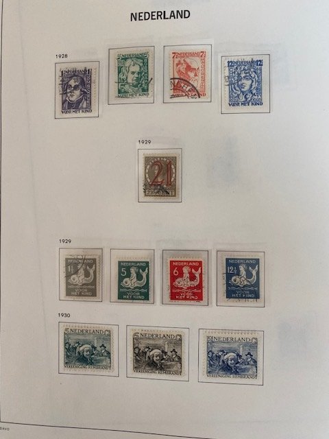 Holland 1925/1940 - (u)brugte frimærker mellem NVPH 166 og 355 i Davo-album