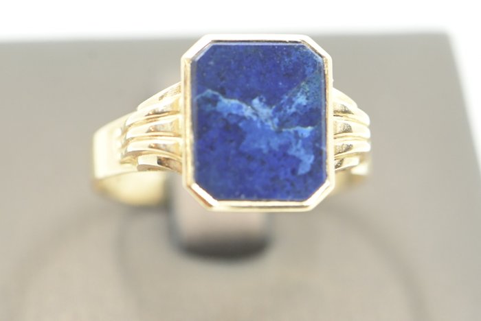 Ring - 18 kraat Gulguld Lapis lazuli - Lapiz Lazuli Sigil