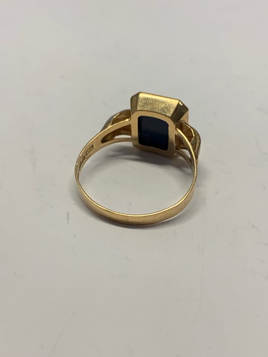 Ring - 18 kraat Gulguld Lapis lazuli - Lapiz Lazuli Sigil