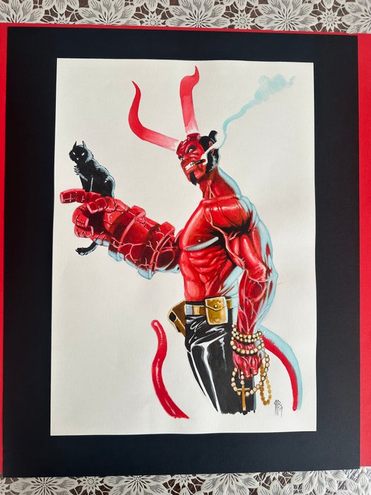 Philippe Bringel - 1 Original colour drawing - Hellboy