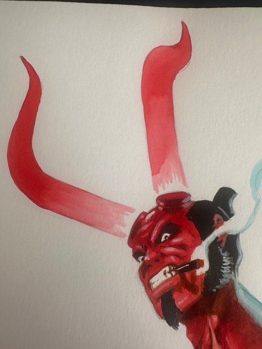 Philippe Bringel - 1 Original colour drawing - Hellboy