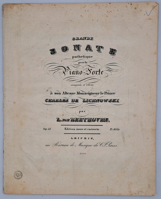 Beethoven, Mozart, Czerny - Grande Sonate op. 13, Sonate (KV 332), 9. Sinfonie op. 125 - 1835-1845