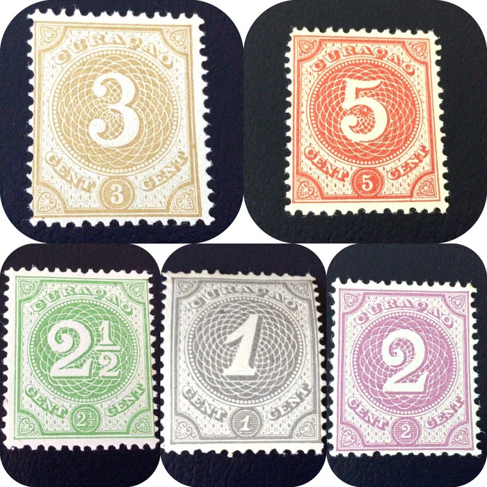 Curaçao 1889/1891 - Curaçao figurserie 1889 - NVPH 13-17