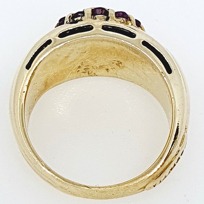 Ring - 18 kraat Gulguld -  0.37ct. tw. Rubin - Diamant