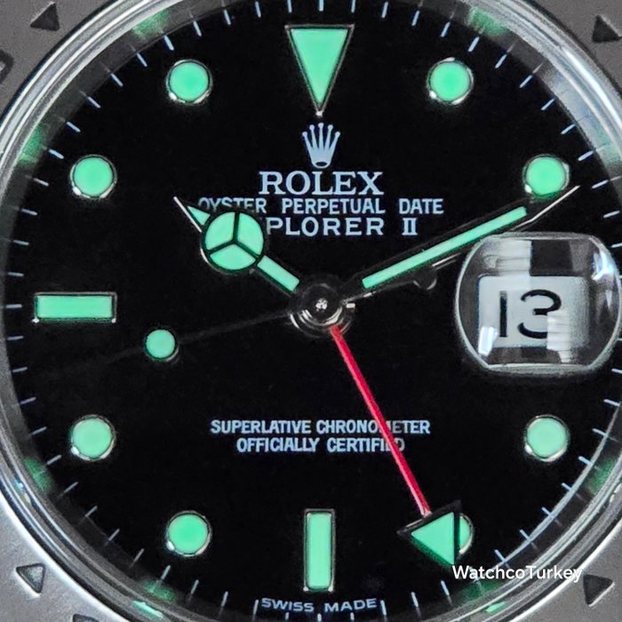 Rolex - Oyster Perpetual Explorer II NO HOLES Chronometer Certified - Ingen mindstepris - Ref. 16570 T - Mænd - 2004 (F-serie)