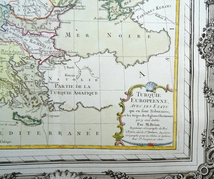 Europa - Bulgarien, Rumænien, Moldova, Ukraine, Albanien, Serbien, Kroatien, Slovenien, Grækenland...; L. C. Desnos / M. Brion - Turquie Europeenne avec les Etats qui en sont Tributaires... - 1761-1780