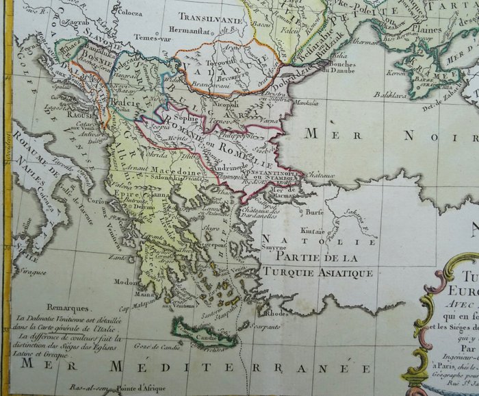 Europa - Bulgarien, Rumænien, Moldova, Ukraine, Albanien, Serbien, Kroatien, Slovenien, Grækenland...; L. C. Desnos / M. Brion - Turquie Europeenne avec les Etats qui en sont Tributaires... - 1761-1780