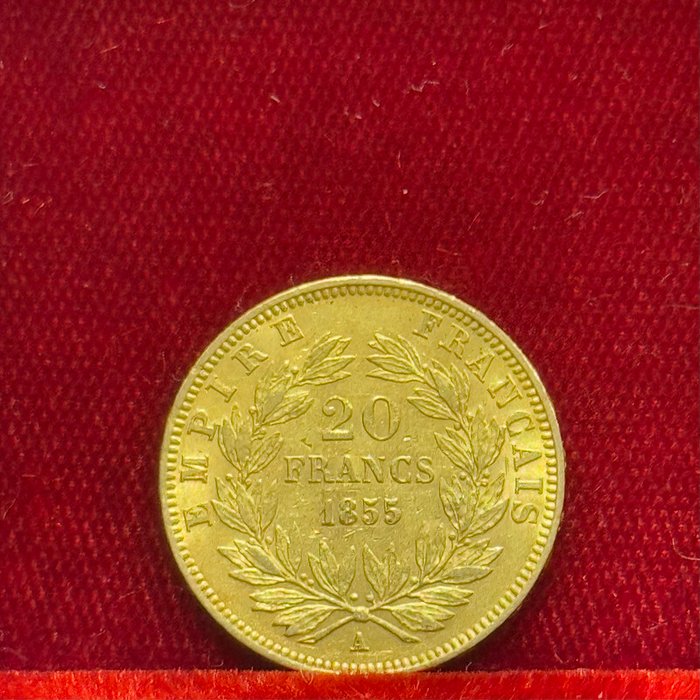 6,45 grams - Guld 900 - 20 Francs Napoleon III