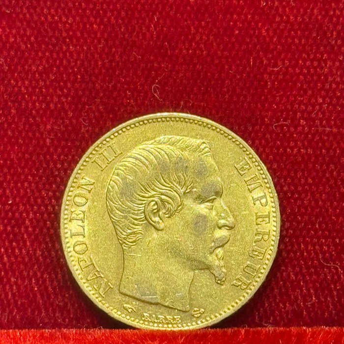 6,45 grams - Guld 900 - 20 Francs Napoleon III