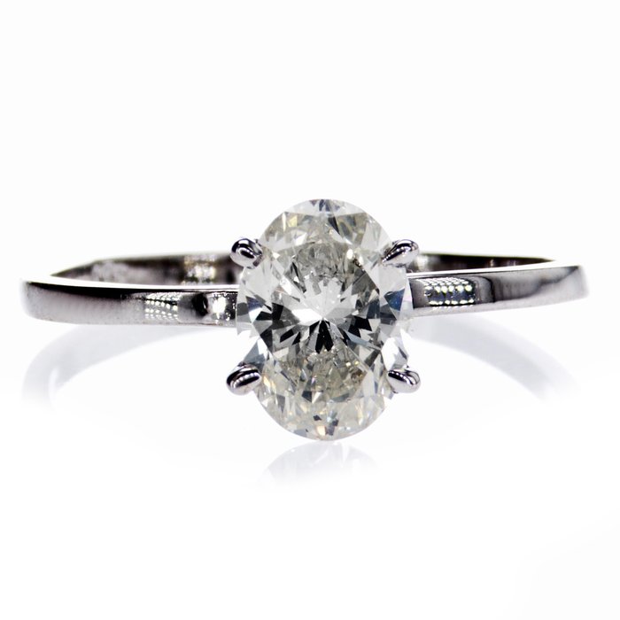 Ingen mindstepris - Forlovelsesring - 14 karat Hvidguld -  103ct tw Diamant (Natur)