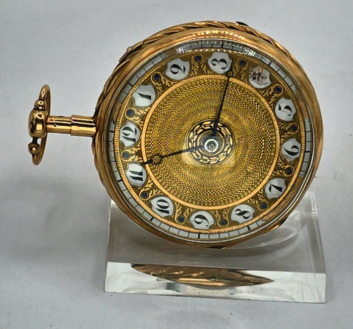 Breguet et Fils - Paris - 18K Spindeluhr - Quarter Repeater - Kartuschenziffernblatt - Frankrig omkring 1800