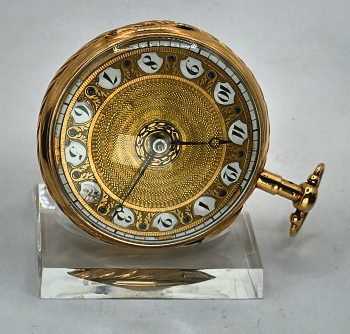 Breguet et Fils - Paris - 18K Spindeluhr - Quarter Repeater - Kartuschenziffernblatt - Frankrig omkring 1800