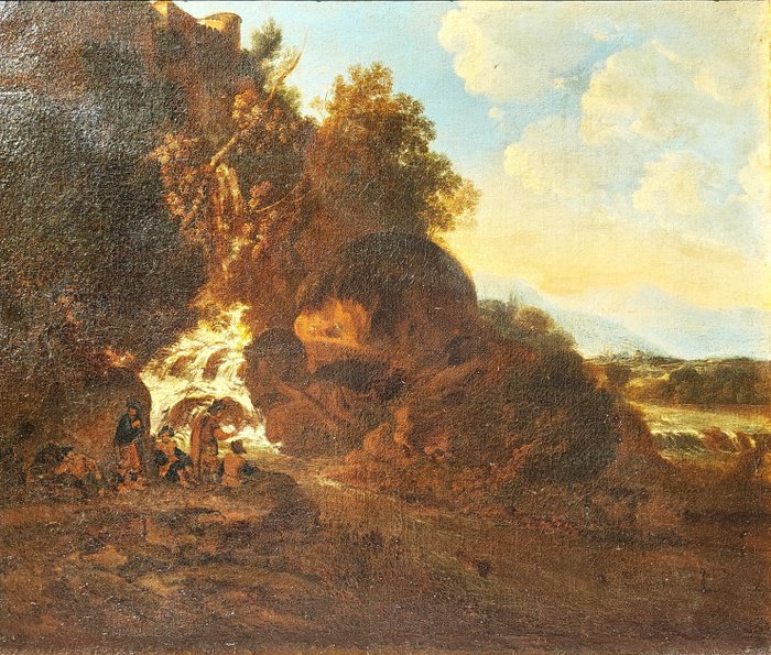 Alessio De Marchis (1684-1752), Ambito di - Paesaggio con ruscello