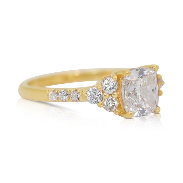 Ring - 18 kraat Hvidguld -  1.82ct. tw. Diamant (Natur) - Diamant - Ideelt snit