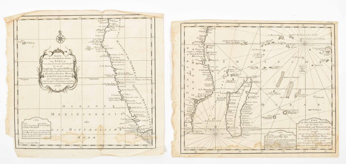 Afrika - Afrika; J.-N. Bellin - Seven maps from L'Histoire Générale des Voyages - 1721-1750