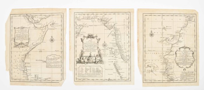 Afrika - Afrika; J.-N. Bellin - Seven maps from L'Histoire Générale des Voyages - 1721-1750