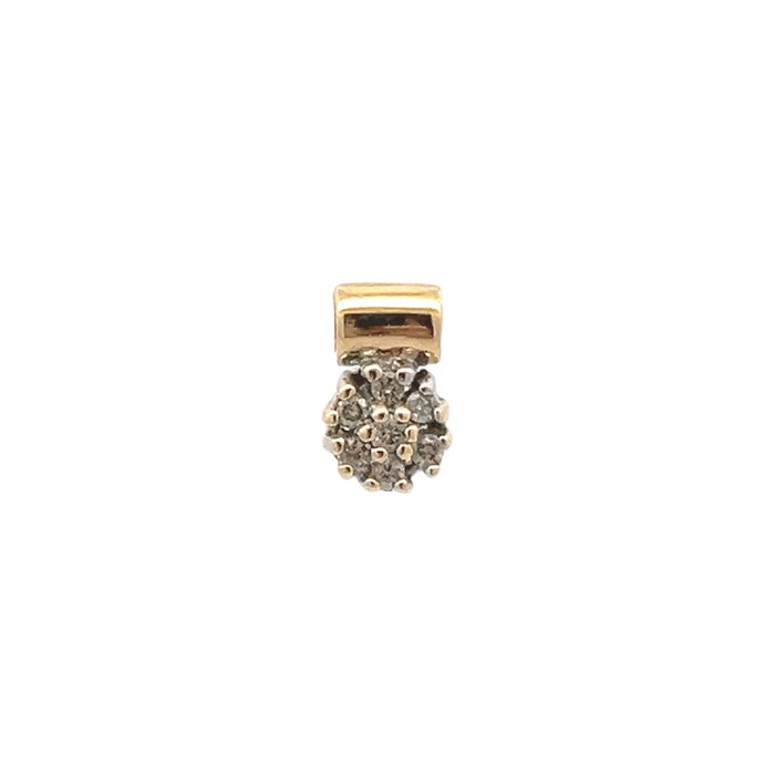 Ingen mindstepris - Vedhæng - 14 karat Gulguld -  0.15ct. tw. Diamant (Natur)  - Diamanter 585,-